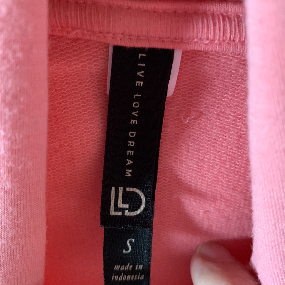 Love Love Dream hoodie semi open back euc sz S - Picture 3 of 5